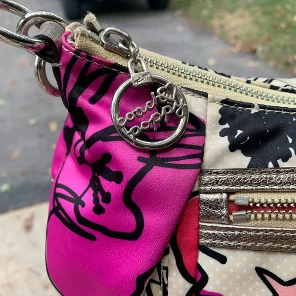 Coach Poppy Graffiti Shoulder Bag – Style No. L1077-16309 RARE - Picture 9 of 14